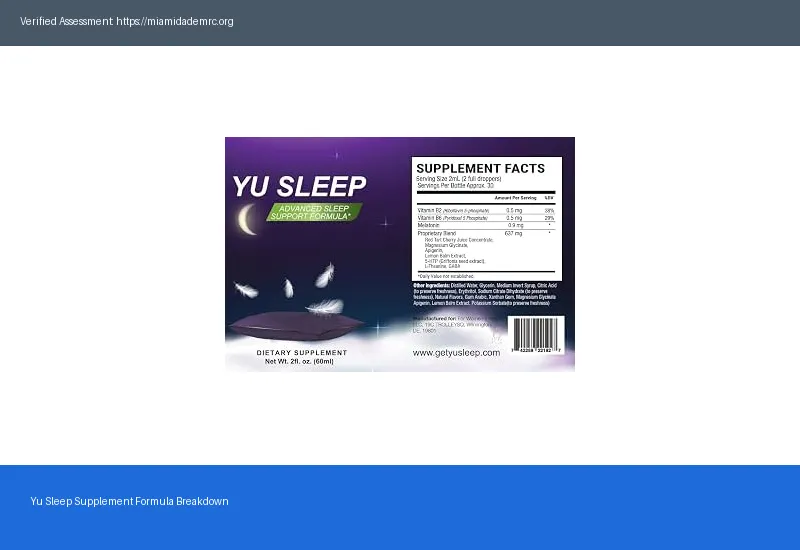 Yu Sleep Supplement Ingredients — Essential Facts Revealed Yu Sleep Supplement Ingredients — Essential Facts Revealed